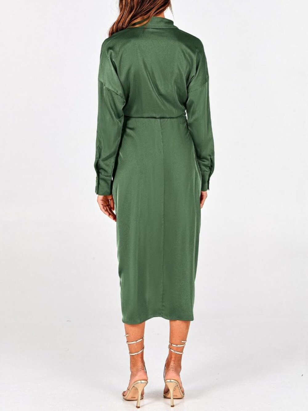 Chic Button-Down Fall Dress for Women | Trendy Casual Style, Perfect for 2026 - Picture 6 of 8